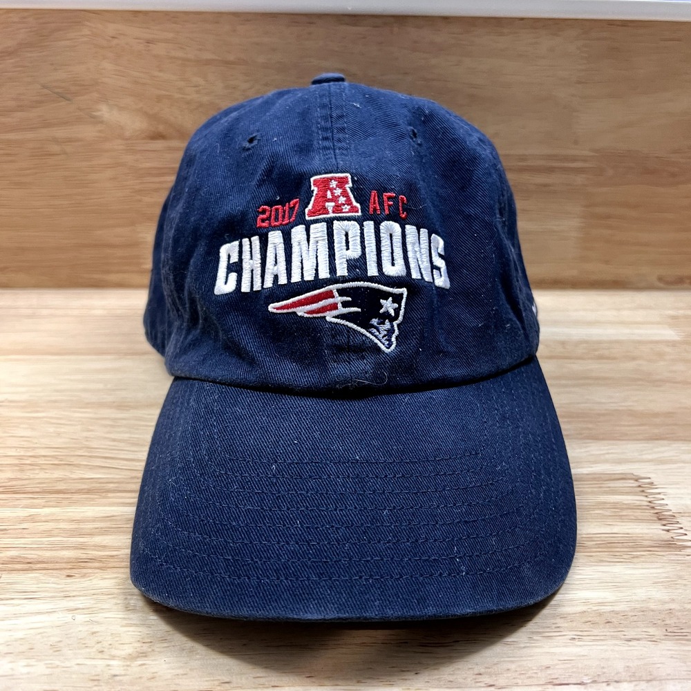 New England Patriots Hat Cap 2017 AFC Blue '47‎ Strap Back Dad Cap Unstructured